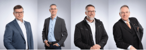 Die gewählten neuen FWG-Gemeinderäte (v.l.n.r.): Günter Scherzl, Matthias Andres, Bernhard Slawik, Dr. Gerhard Röhrich