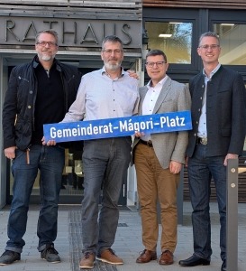 v.l.n.r. Bernhard Slawik, Valentin Mágori, Günter Scherzl und Matthias Andres 