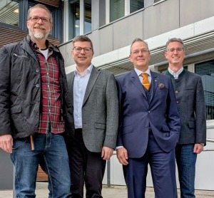 v.l.n.r. Bernhard Slawik, Günter Scherzl, Gerhard Röhrich und Matthias Andres 